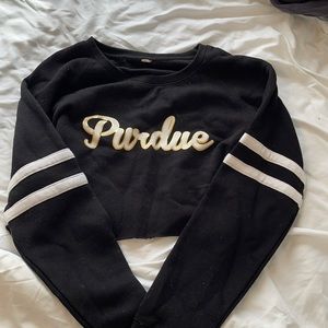 Cropped Purdue Crewneck
